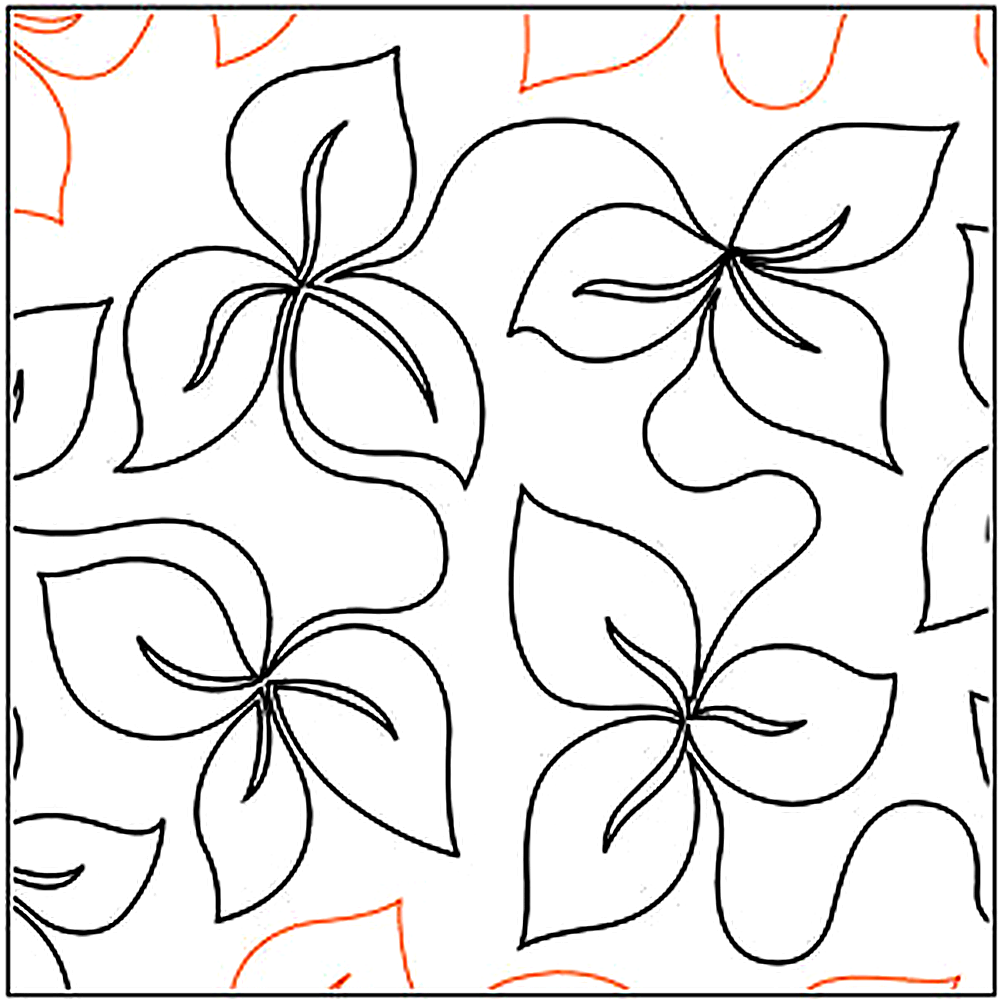 Quilting Creations Urban Elementz Trillium pantograph - longarm quilting design roll