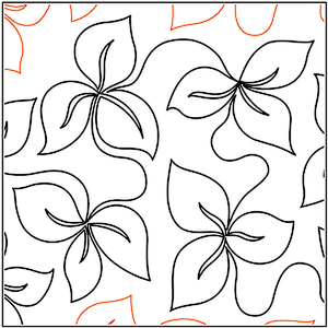 Quilting Creations Urban Elementz Trillium pantograph - longarm quilting design roll
