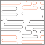 Urban Elementz Water Dance 9" pantograph - longarm quilting design roll