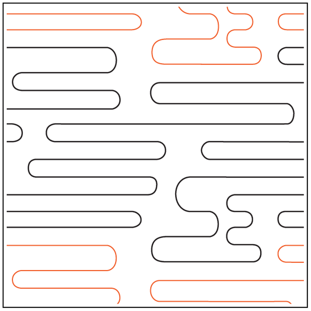 Urban Elementz Water Dance 9" pantograph - longarm quilting design roll