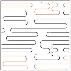 Urban Elementz Water Dance 9" pantograph - longarm quilting design roll