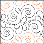 Quilting Creations Urban Elementz Wave on Wave 9" pantograph - longarm quilting design roll