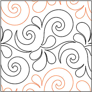 Quilting Creations Urban Elementz Wave on Wave 9" pantograph - longarm quilting design roll