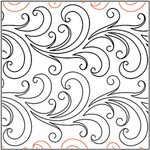 Quilting Creations Urban Elementz Willow Petite 12ft pantograph - longarm quilting design roll