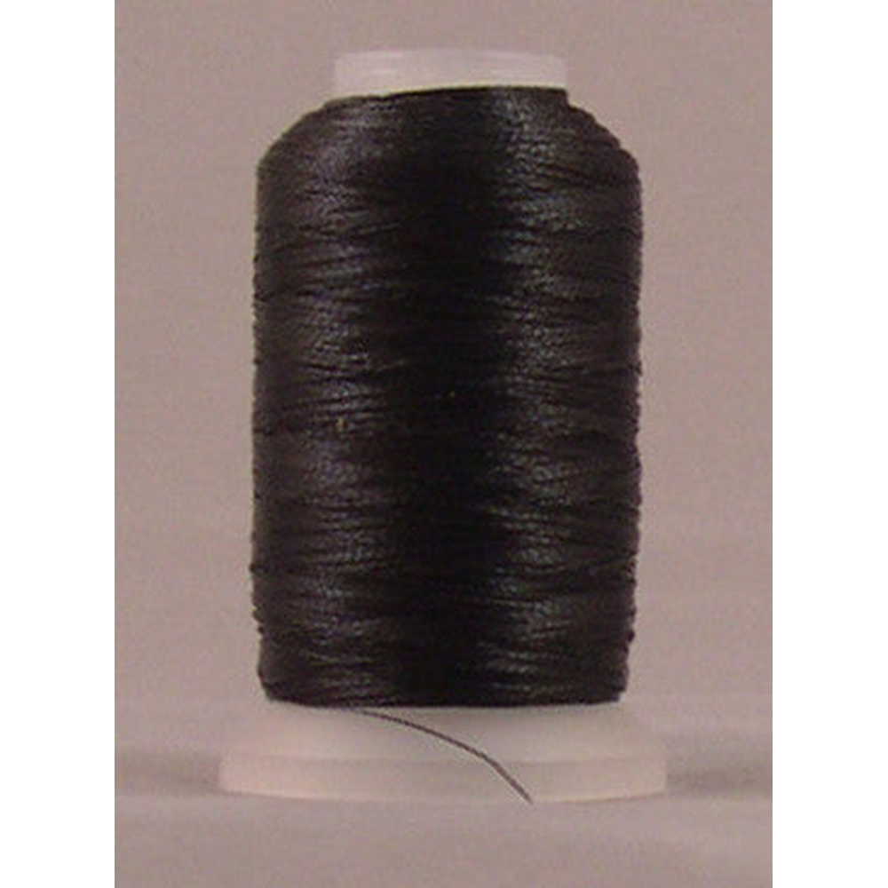 YLI Fine Metallic metallic embroidery thread spool in Black - 450m