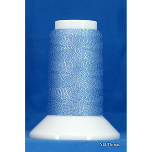 YLI metallic embroidery thread spool in Blue (OM315) - 500m