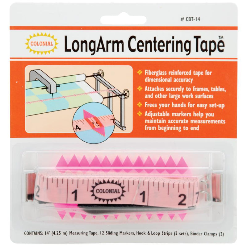 Colonial Longarm Centring Tape Measure with Markers