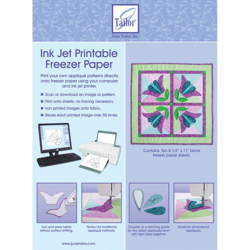 June Tailor Ink Jet Printable Freezer Paper 10pack