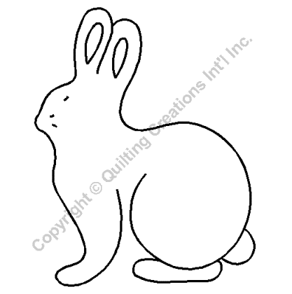 Quilting Creations Stencil 4½" x 6"  Rabbit | Quilting Stencils