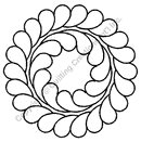 Quilting Creations Stencil 5½" Feather Circle 1