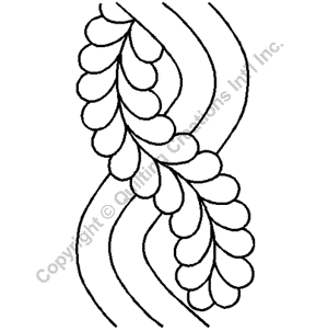 Quilting Creations Stencil 7" Cable Feather Border 1