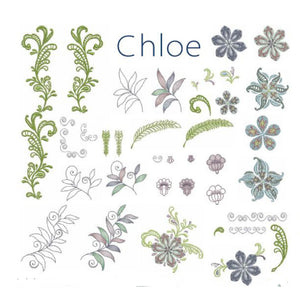 OESD Chloe Embroidery CD by Jennifer Young - Design Samples