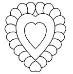 Quilting Creations Stencil 6½ x 7½" Feathered Heart