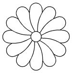 Quilting Creations Stencil 4½" Small Flower