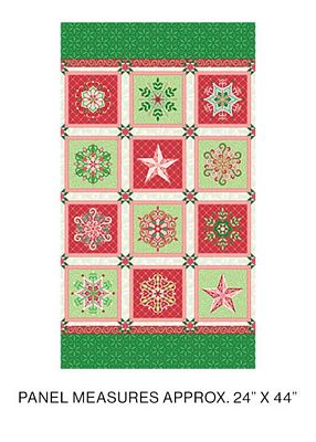 Benartex Bernina Amanda Murphy Snowflake Panel