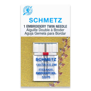 Schmetz Embroidery Twin Needles