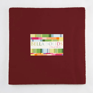 Moda Junior Layer Cake Bella Solids Burgundy 18