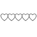 Quilting Creations Stencil 4" Heart Border Horizontal