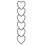 Quilting Creations Stencil 4" Heart Border Vertical