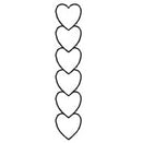 Quilting Creations Stencil 4" Heart Border Vertical