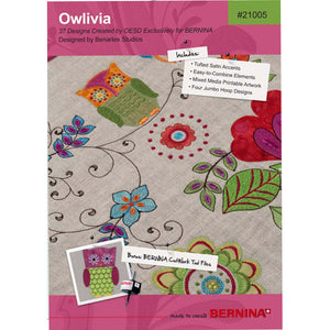 OESD Owlivia Machine Embroidery CD by Benartex Studios