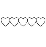 Quilting Creations Stencil 1" Heart Border Horizontal