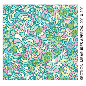 Benartex Amanda Murphy Free Motion Fantasy Mint | Fabric