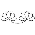 Quilting Creations Stencil 4" Feather Loop Border