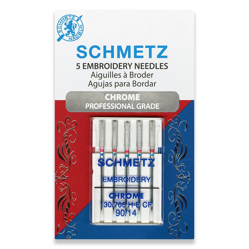 Schmetz Chrome Embroidery Needles Pack of 5