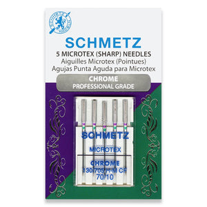 Schmetz Chrome Microtex Needles Pack of 5