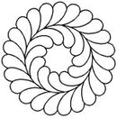 Quilting Creations Stencil 8" Feather Circle 2