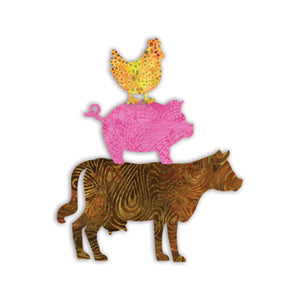 AccuQuilt GO! Farm Animal Medley die - quilting shapes cut with precision and speed