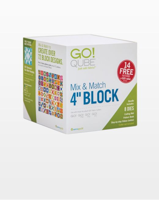 Accuquilt Go! Qube 4" Mix & Match  Block