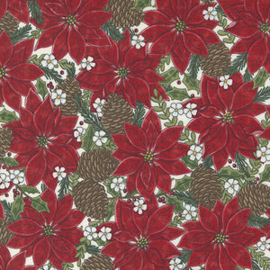 Holly Berry Tree Farm patterned cotton quilting fabric by Moda