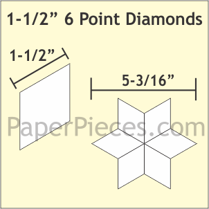 6 Pointed Star Diamond 1½" 60 degree