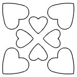 Quilting Creations Stencil 4" Heart Square