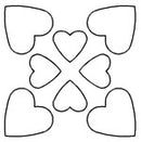Quilting Creations Stencil 4" Heart Square