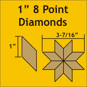 8 Pointed Star 1" Diamond 45 degrees