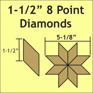 8 Pointed Star 1½" Diamond 45 degrees