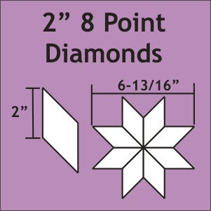 8 Pointed Star 2" Diamond 45 degrees