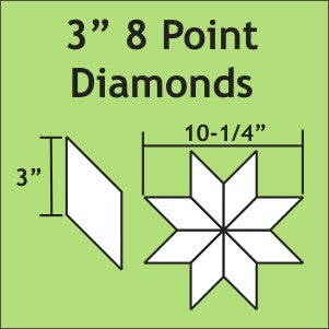 8 Pointed Star 3" Diamond 45 degrees