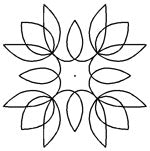 Quilting Creations Stencil 8" Tulip Medallion