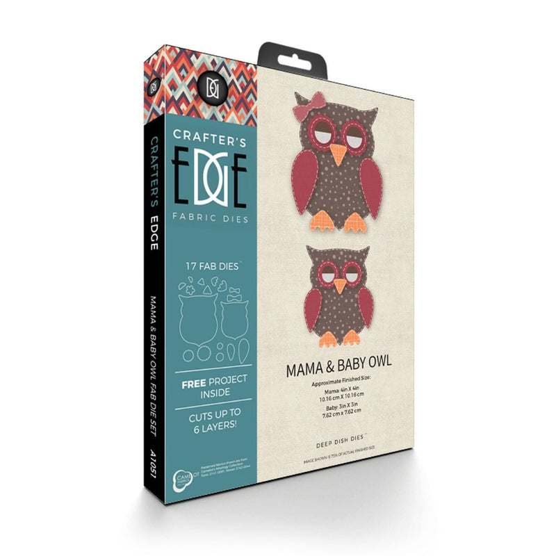 Crafters Edge Mama & Baby Owl Set of 16 Fabric Cutting Dies