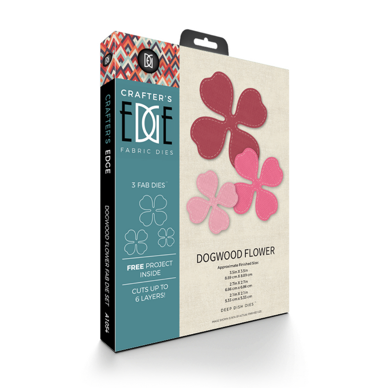 Crafters Edge Dogwood Flower Set of 3 Fabric Cutting Dies