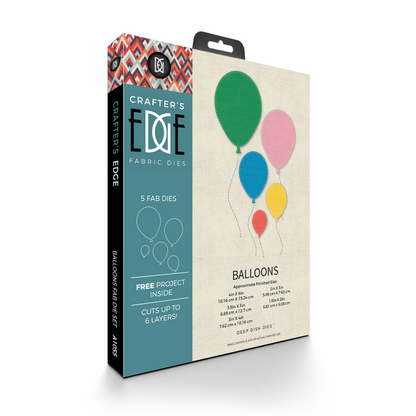 Crafters Edge Balloons Set of 5 Fabric Cutting Dies
