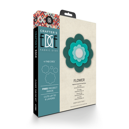 Crafters Edge Flower Set of 4 Fabric Cutting Dies