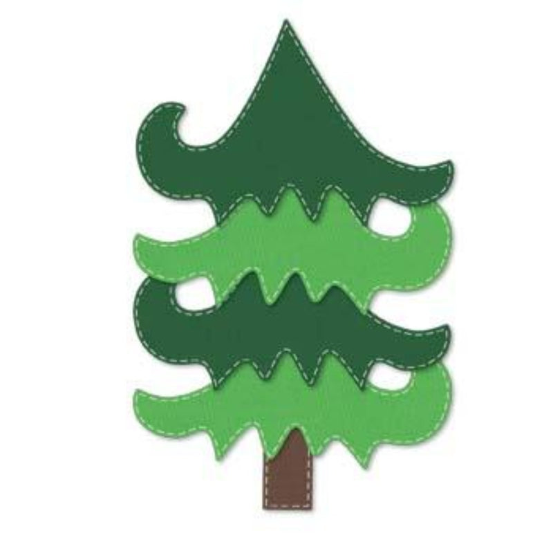 Crossover Whimsical Christmas Tree Set of 2 Dies
