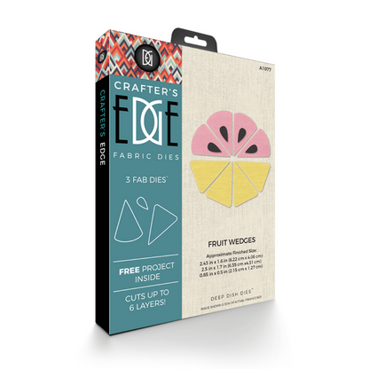 Crafters Edge Fruit Wedges Set of 3 Fabric Cutting Dies