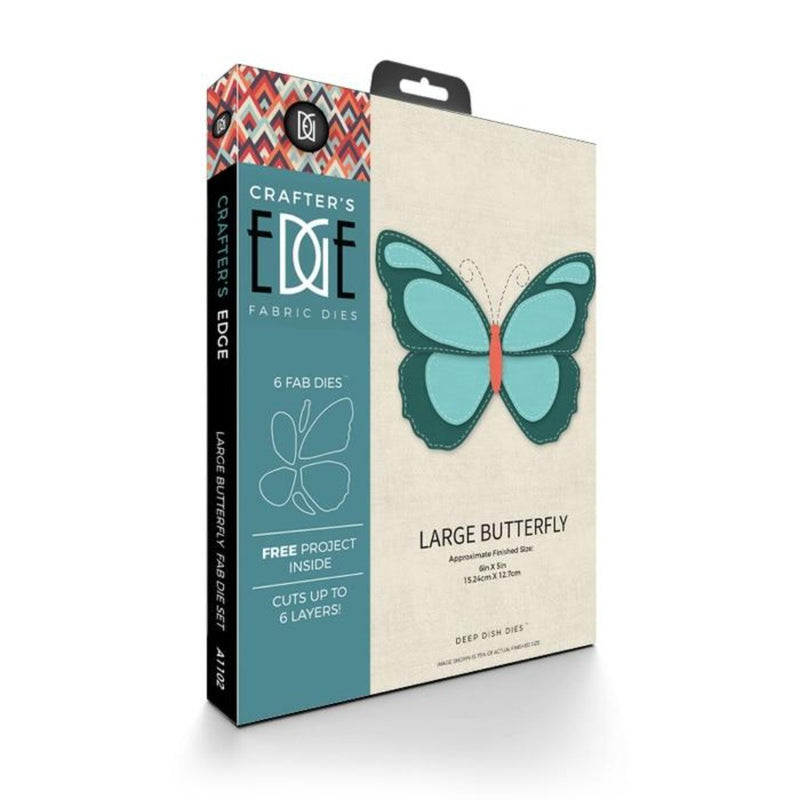 Crafters Edge Large Butterfly Set of 6 Fabric Cutting Dies