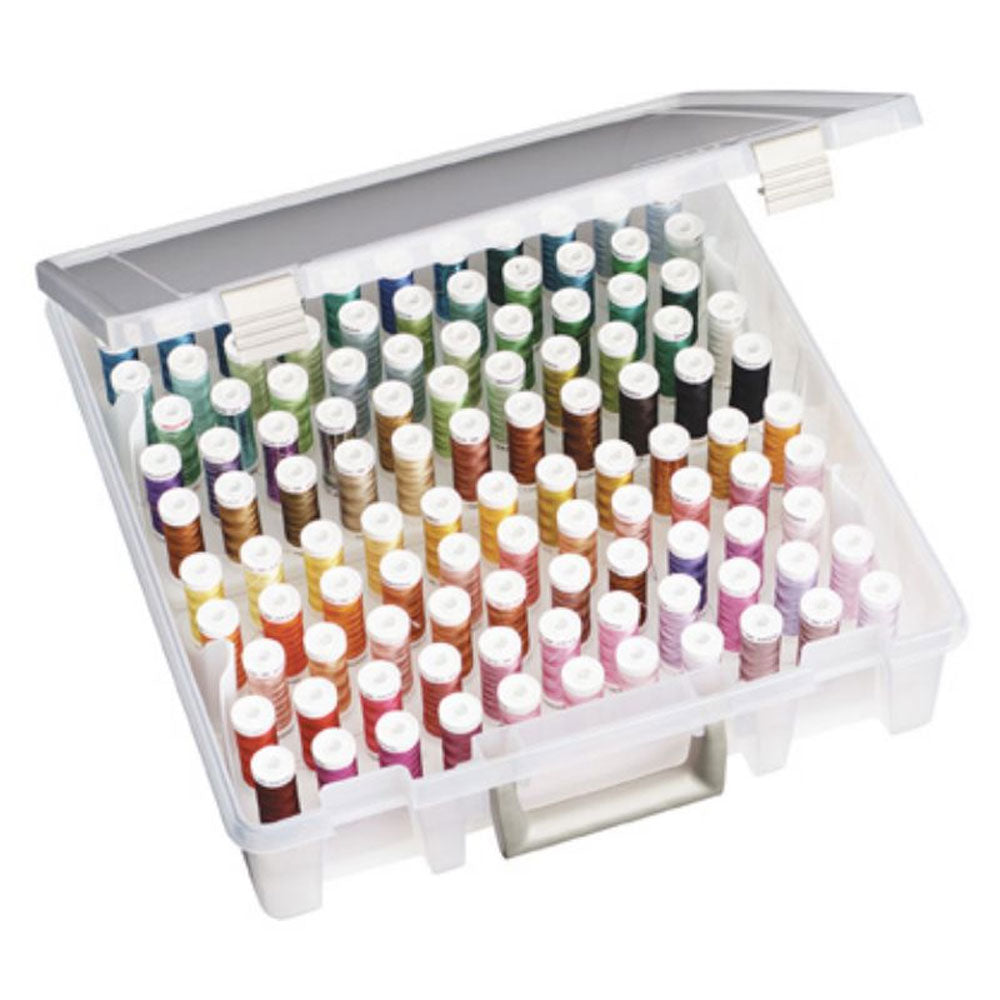Artbin Super Satchel Thread Case - filled with thread spools showing storage capacity